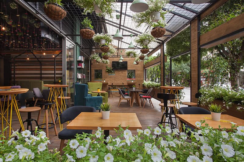 Mẫu thiết kế quán cafe phong cách công nghiệp