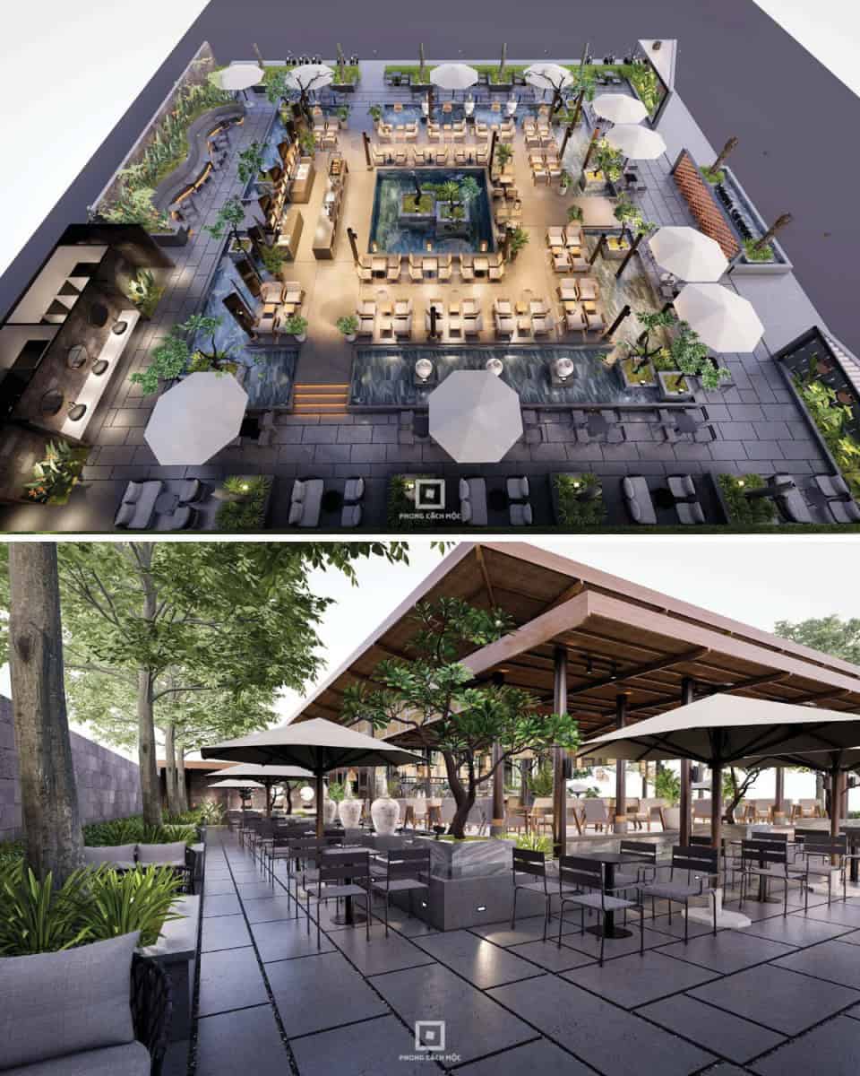 Mẫu thiết kế quán cafe phong cách Rustic