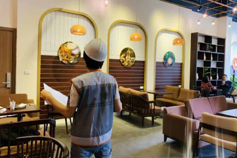Thi công quán cafe hoàn thiện