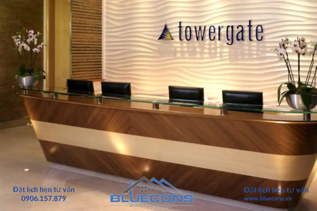 Thiết Kế Nội Thất Quầy Lễ Tân BLUECONS- Nghệ Thuật Thiết Kế Sang Trọng