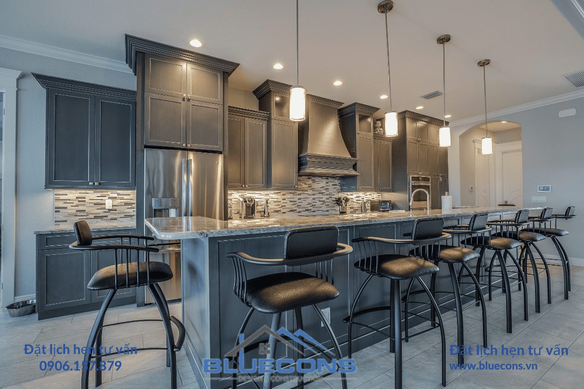 Thiết Kế Nội Thất Tủ Bếp Gia Đình Tại Bluecons: Tạo Ấn Tượng Cho Sự Quý Phái Của Bạn