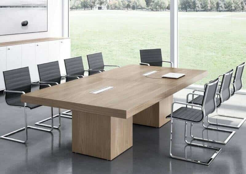 Mẫu bàn họp với thiết kế với chất liệu gỗ Melamin đẹp cho văn phòng