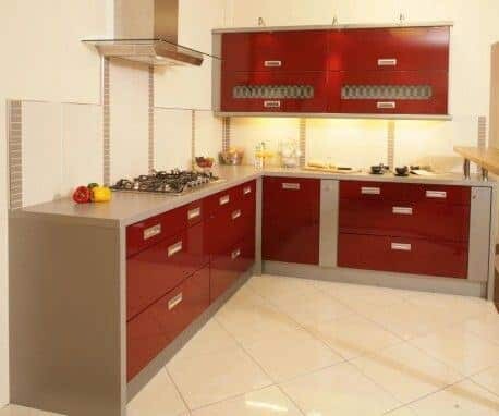 Mẫu tủ bếp đơn giản acrylic dành cho không gian bếp nhà bạn