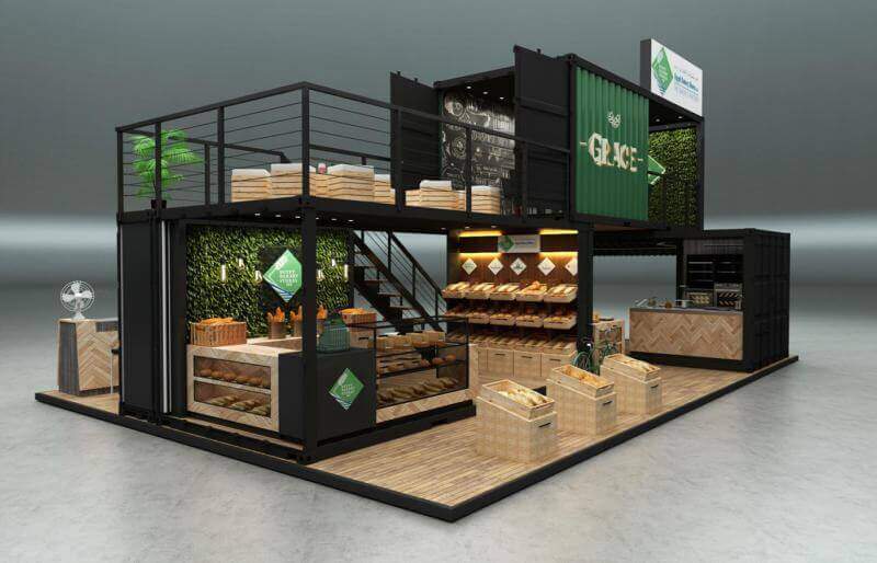 Thiết kế thi công quán cafe container kết hợp tiệm bánh lý tưởng