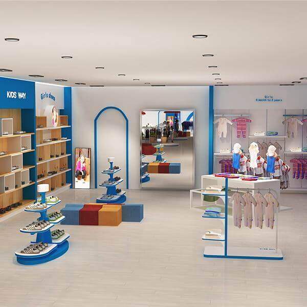 Không gian thiết kế shop thời trang trẻ em