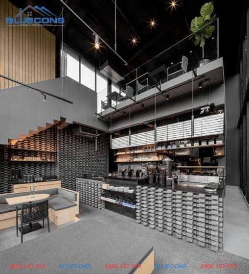 Không gian thiết kế quán cà phê nhà thép đẹp, hiện tại và vô cừng độc đáo, mới lại