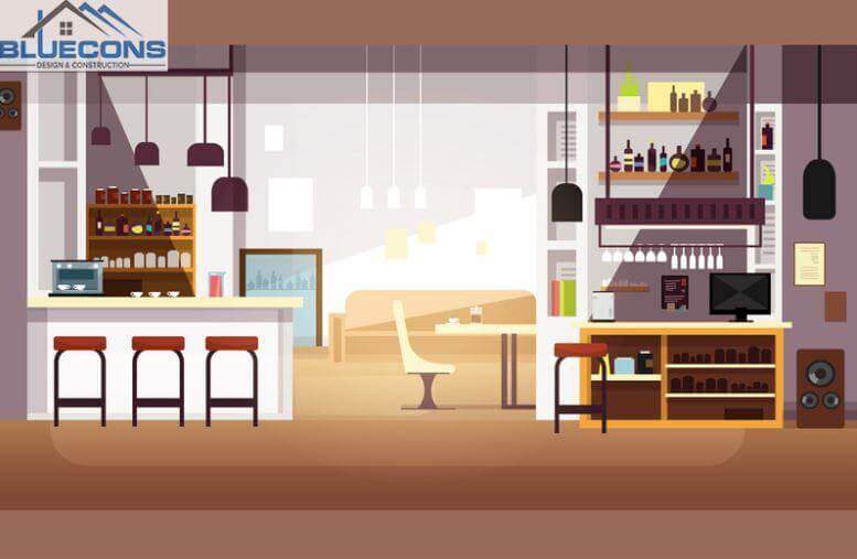 Mẫu bản vẽ thiết kế quán cafe đẹp giá rẻ tại Bluecons