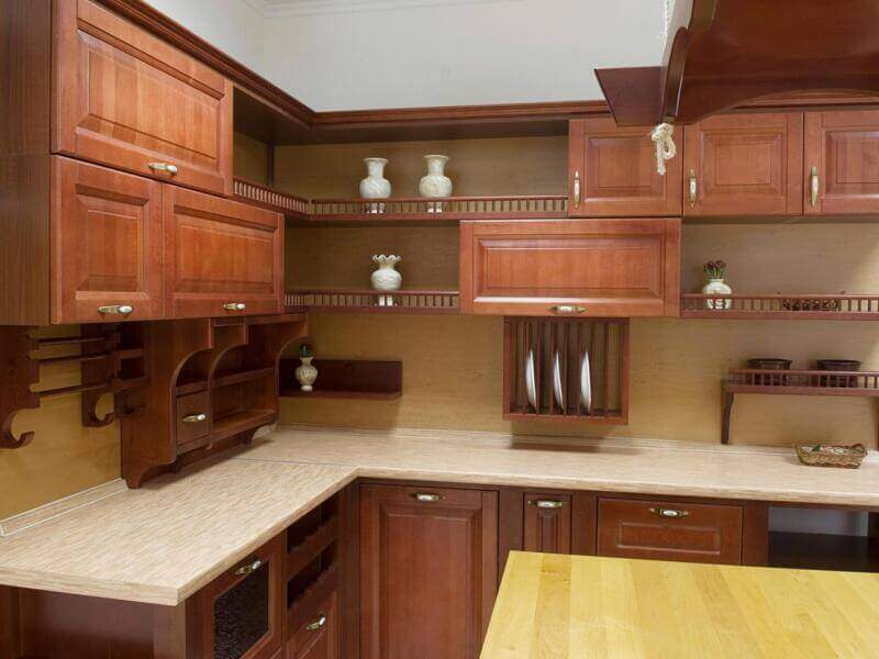 Mẫu tủ bếp thông minh với các tủ bếp mở bằng gỗ giúp cho cuộc sống bạn thêm phần tiện nghi và thuận lợi hơn