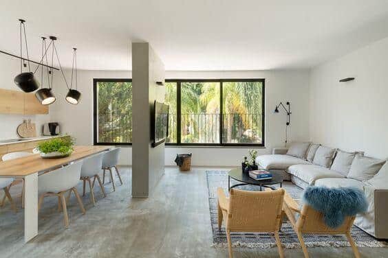 Mẫu thiết kế nội thất chung cư đẹp hòa với màu thiên nhiên