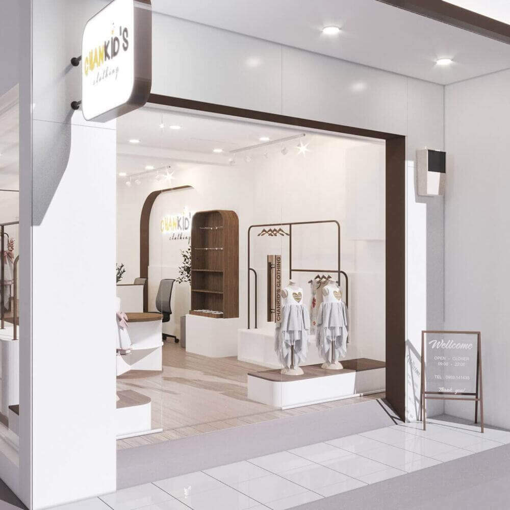 Thiết kế shop thời trang trẻ em đẹp 2 1631367307 154 Thiet ke shop thoi trang tre em dep
