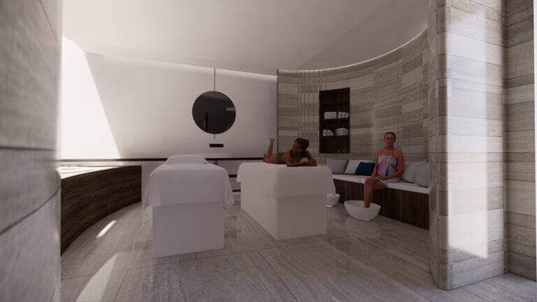 Không gian phòng Massage trong thiết kế spa đẹp
