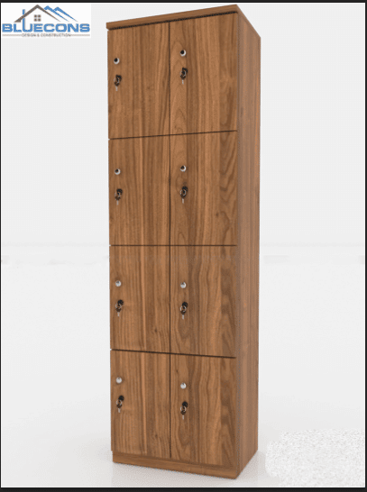 Tủ locker 8 ngăn đẹp với giá 2.800.000đ bằng chất liệu gỗ công nghiệp sơn theo màu đẹp