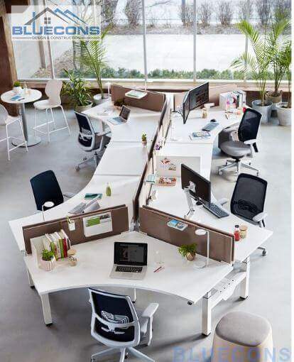 Xu hướng thiết kế văn phòng hiện đại cùng không gian mở cho văn phòng tạo nên không gian làm việc rộng thoáng và thu hút