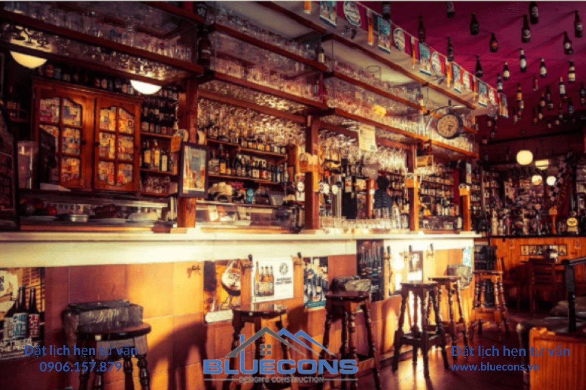 Thiết Kế Nội Thất Quầy Bar BLUECONS- Sang Trọng Và Mới Mẻ