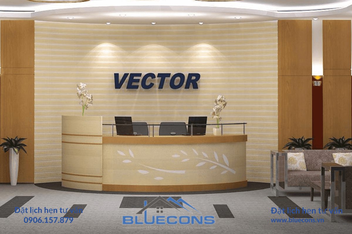 Thiết Kế Nội Thất  Quầy Lễ Tân BLUECONS- Nghệ Thuật Thiết Kế Sang Trọng