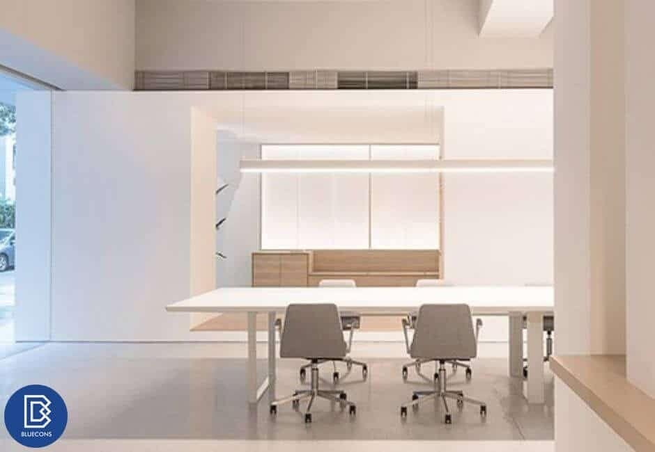 Thiết kế nội thất văn phòng phong cách tối giản 9 Sự kết hợp nhuần nhuyễn giữa màu sắc và ánh sáng tạo nên không gian làm việc đỉnh cao và góp phần tạo sự thoải mái thị giác trong quá trình làm việc
