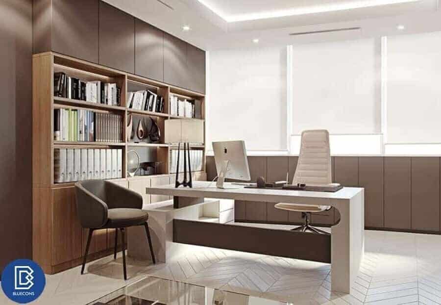10+ Thiết kế nội thất văn phòng nhỏ 4 Một mẫu nội thiết kế nội thất văn phòng nhỏ theo xu hướng sang trọng và đơn giản hoá