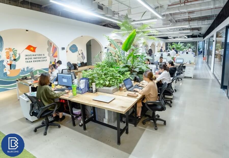 Phong cách thiết kế văn phòng xanh mang đến không gian mát mẻ, dễ chịu, giảm áp lực công việc