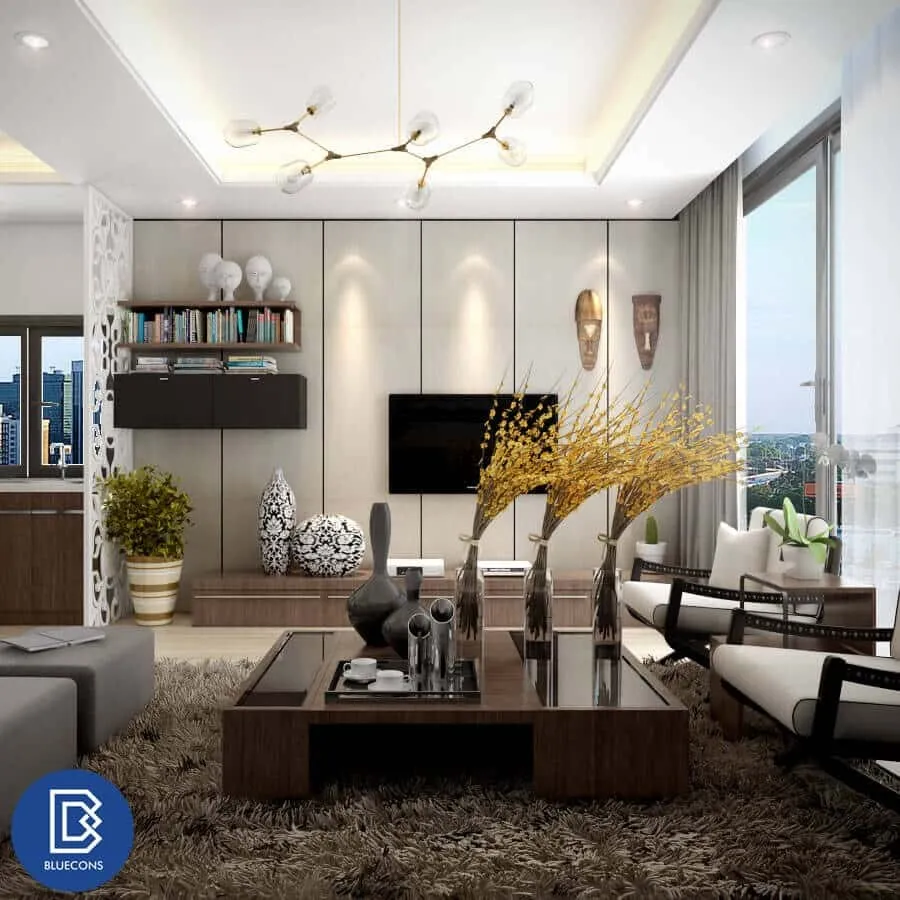 Thiết kế nội thất chung cư 75m2 2 Thiết kế phòng chung cư đẹp