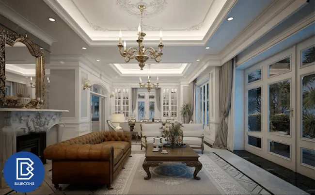Thiết kế nội thất chung cư tân cổ điển 2 Thiết kế phòng chung cư đẹp