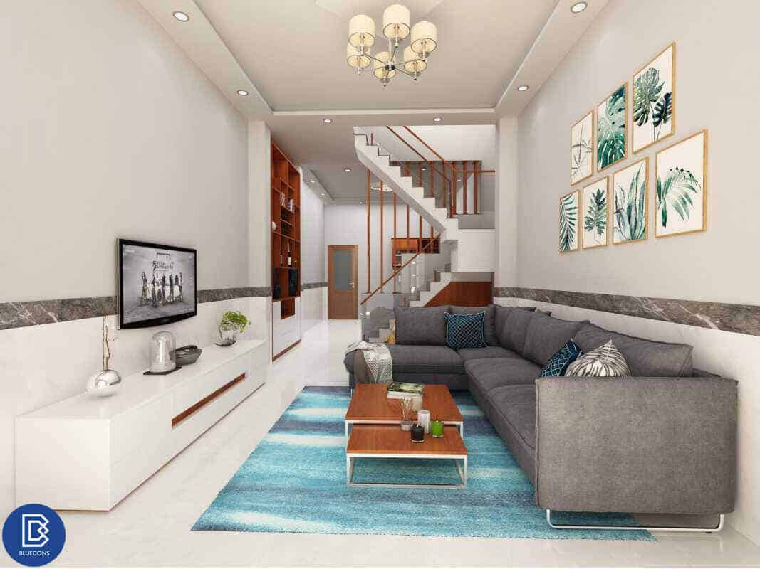 Thiết kế nội thất nhà 4 tầng 6 Thiết kế hiện đại luôn là phong cách được nhiều gia đình yêu thích