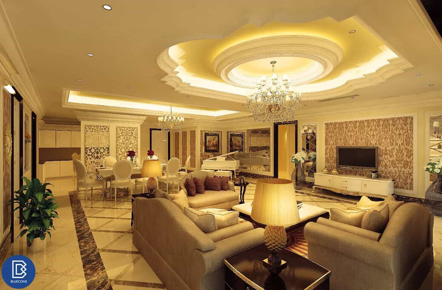 Thiết kế nội thất nhà 4 tầng 9 Vẻ đẹp quý phải được toát lên từ đồ nội thất