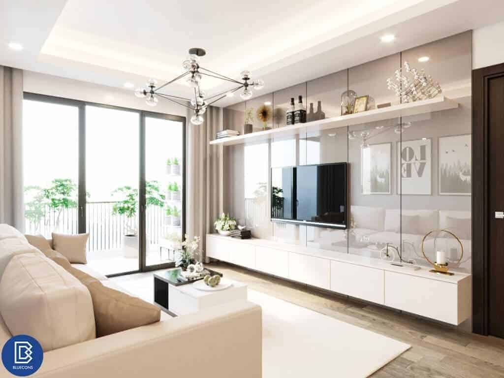 Thiết kế nội thất phòng khách chung cư 4 Phòng khách cần nhiều ánh sáng nhất để tạo sự thông thoáng
