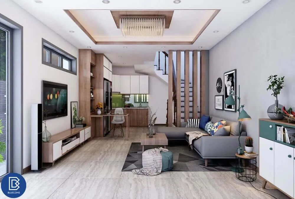 Thi công nội thất nhà phố trọn gói 6 Thi công nội thất chung cư gỗ công nghiệp