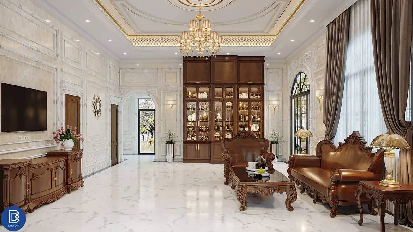 Thi công nội thất biệt thự tân cổ điển 3 Thi công nội thất biệt thự tân cổ điển