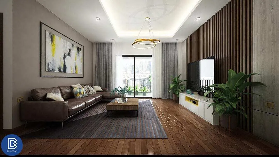 Thiết kế nội thất phòng khách chung cư 2 Thiết kế nội thất phòng khách chung cư
