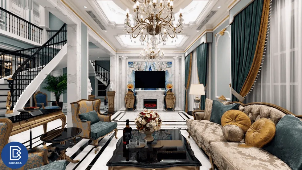 Thi công nội thất biệt thự tân cổ điển 5 Thi công nội thất biệt thự tân cổ điển
