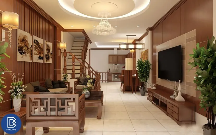 Thi công nội thất gỗ nhà phố 5 Thi công nội thất chung cư gỗ công nghiệp