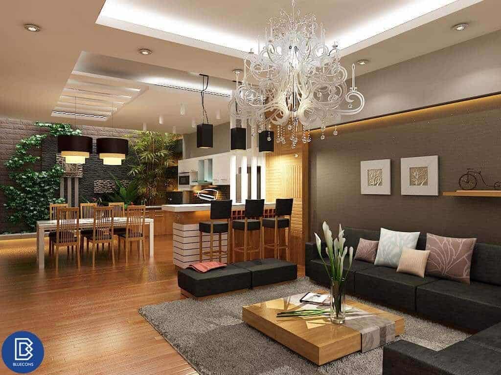 Giá thiết kế nội thất nhà phố 6 Thiết kế không gian mở