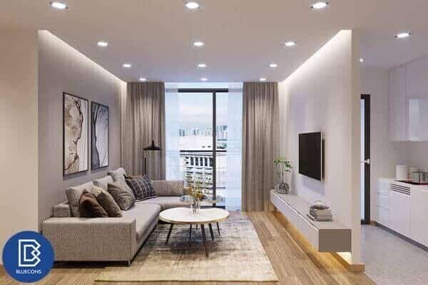 Thiết kế nội thất phòng khách chung cư 12 Thiết kế phòng khách chung cư tối giản