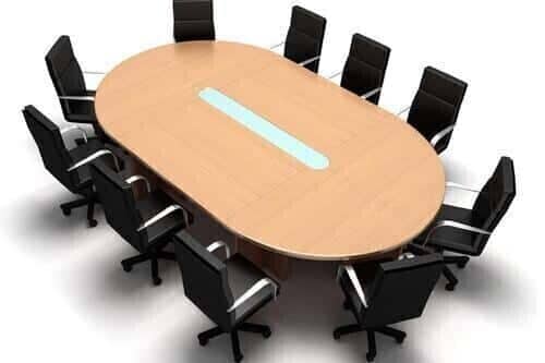 Bàn họp kiểu oval đẹp, hiện đại cho không gian nội thất văn phòng