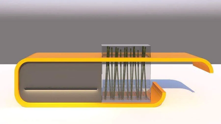 Quầy lễ tân cong đẹp, thiết kế quầy lễ tân giá rẻ thịnh hành 2024