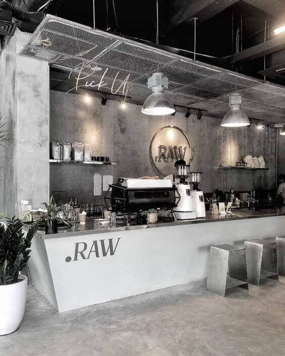Decor quầy bar phong cách tối giản