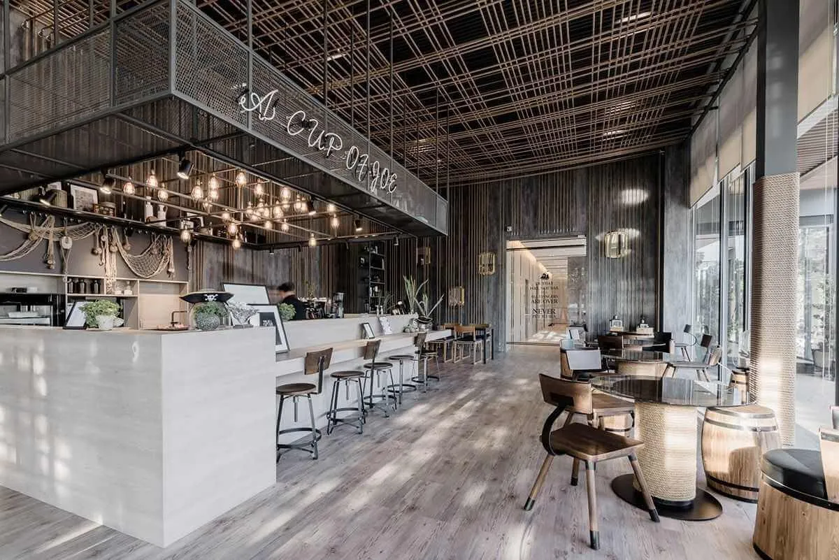quầy bar gỗ công nghiệp