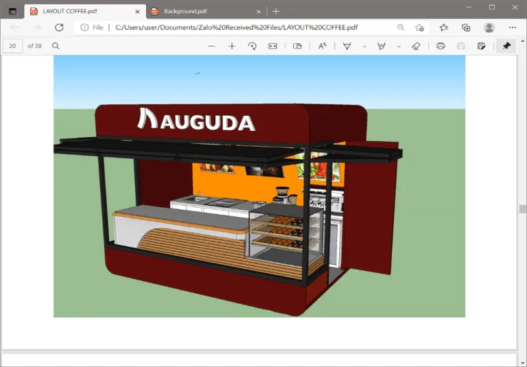 Báo giá thi công kiot café mang đi