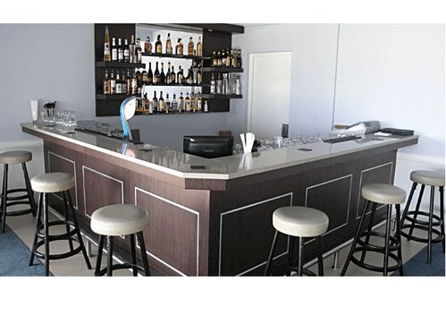 Quầy bar pha chế đường cong mềm mại
