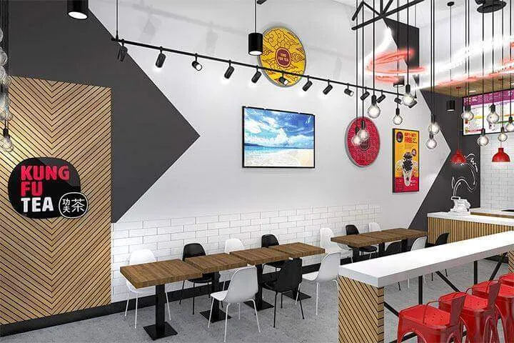 Thiết kế quán trà sữa nhỏ đẹp 7 Thiết kế quán cafe phong cách vintage