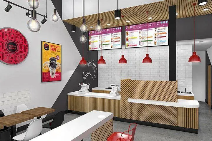 Thiết kế quán trà sữa nhỏ đẹp 5 Thiết kế quán cafe phong cách vintage
