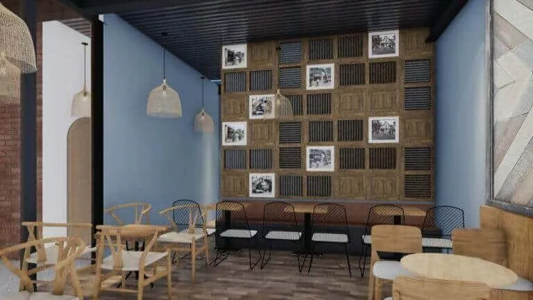 Thiết kế quán cafe tại Củ Chi 5 Thi công nội thất chung cư gỗ công nghiệp