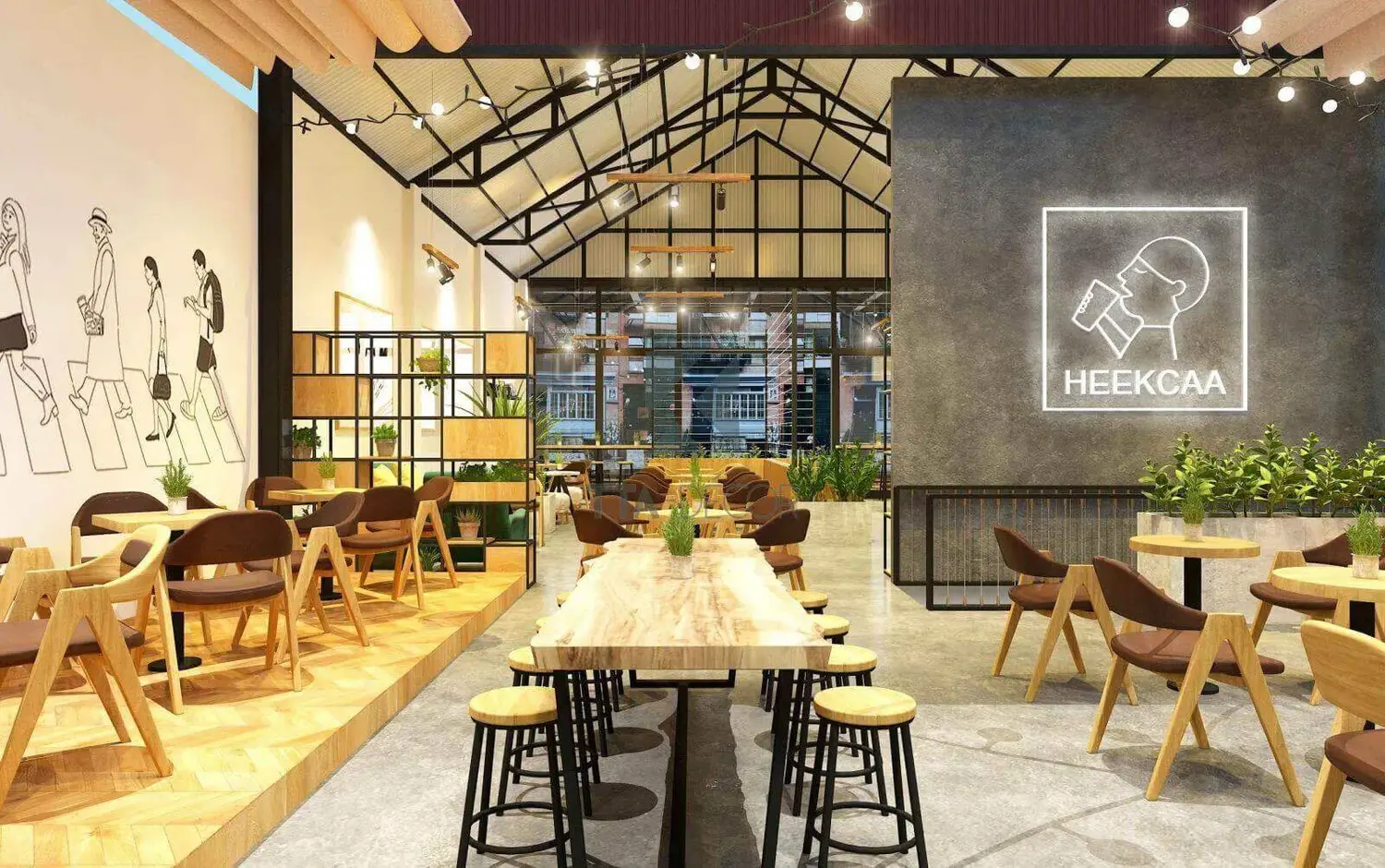 Thiết kế quán cafe phong cách vintage