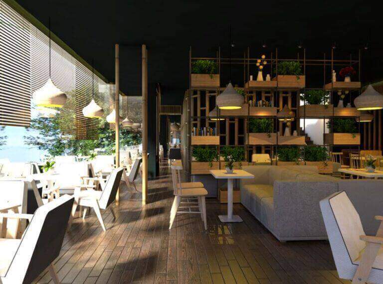 Mẫu thiết kế 3D quán cafe XOĂN Coffee đẹp quận 9