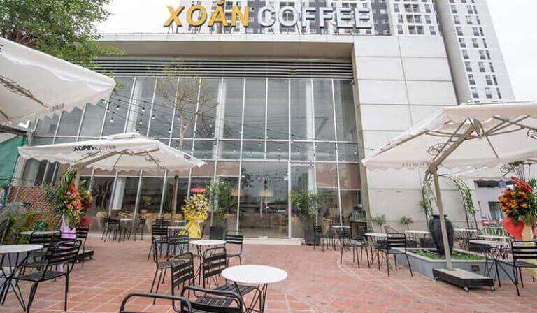 Mặt tiền thiết kế quán cà phê Xoăn Coffee tại quận 9