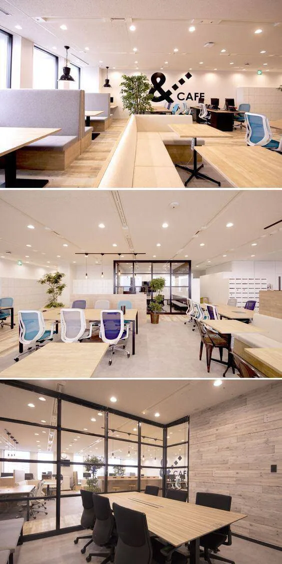 Mẫu không gian bố trí nội thất văn phòng đẹp và thẩm mỹ cao