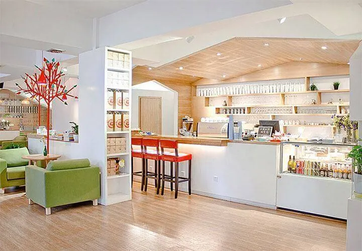 Thiết kế quán cafe văn phòng đẹp 4 Thi công nội thất chung cư gỗ công nghiệp