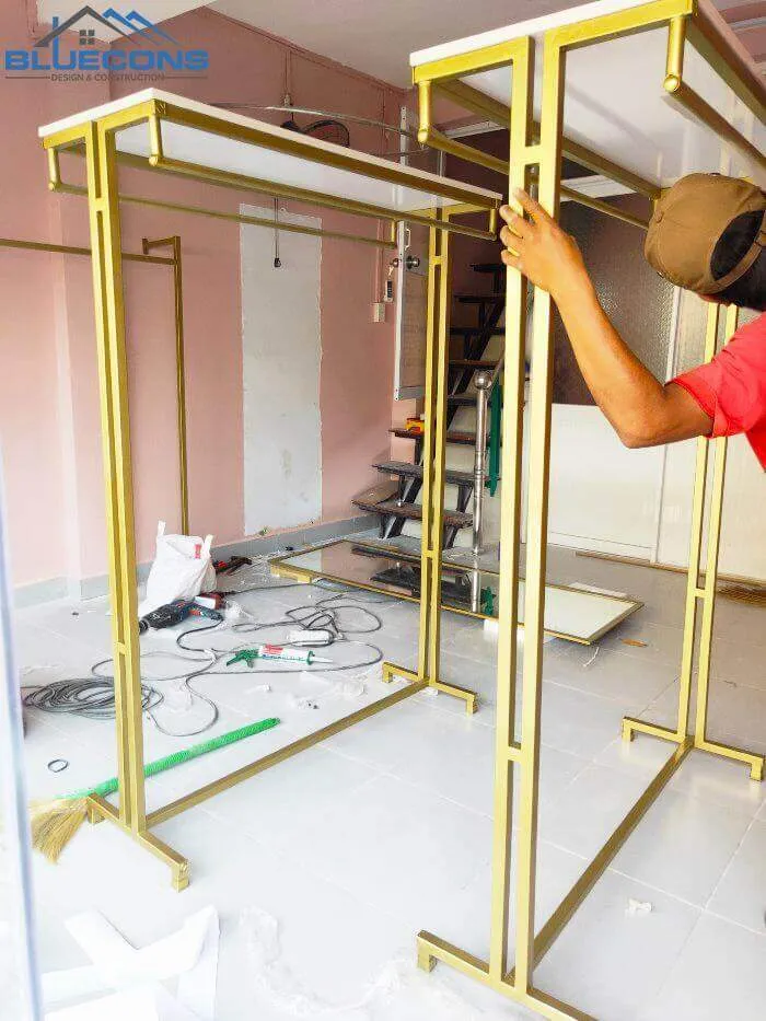 Bluecons đơn vị lắp đặt và thi công shop thời trang các quận TPHCM hoàn thiện, chỉnh chu