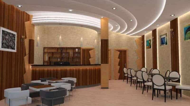 Ý tưởng thiết kế quầy cafe ấn tượng bản vẽ 3d